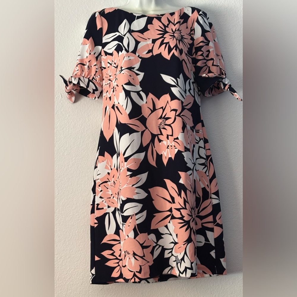 JESSICA Howard Black and Pink Patterned Dress Size 8
